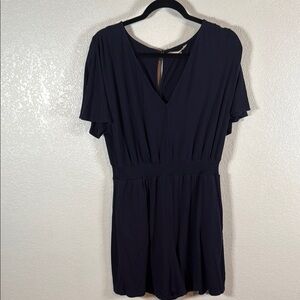 Boden Navy Smocked Waist Playsuit Romper With Pockets Size 14R